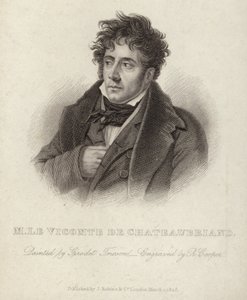 Retrato, de, visconde, de, Chateaubriand de Anne Louis Girodet de Roucy Trioson