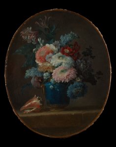 Vaso de flores e concha, 1780. de Anne Vallayer Coster
