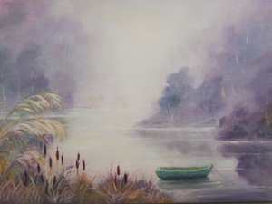 Barco a remos do Lago Misty de Annette Armitage