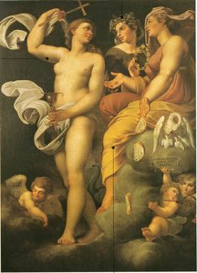 Alegoria das virtudes teologais de Annibale Carracci