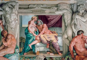 Júpiter e Juno Fresco de Annibale Carracci (Annibal Carrache) (1560-1609). 1597-1600 Roma, Palazzo Farnese de Annibale Carracci