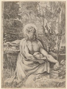 São Jerônimo no deserto de Annibale Carracci