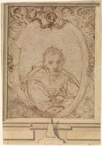 Auto-retrato, década de 1580 de Annibale Carracci