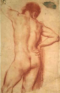 Estudo de um homem nu, século XVII de Annibale Carracci