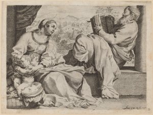 A Sagrada Família com São João Batista de Annibale Carracci
