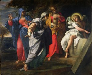 As mulheres sagradas no túmulo de Cristo, c.1597-8 de Annibale Carracci