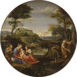 O resto sobre A fuga para o Egito de Annibale Carracci