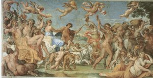 O triunfo de Baco e Ariadne de Annibale Carracci