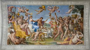 The Triumph of Bacchus and Ariadne par Carracci, Annibale (1560-1609). Fresco, ca. 1597, Palazzo Farnese, Roma.