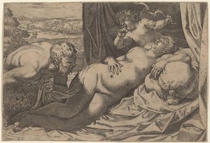 Vênus e um Sátiro de Annibale Carracci