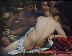 Vénus, dois sátiros e Cupido de Annibale Carracci
