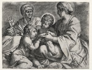 Virgem com a tigela, 1606. de Annibale Carracci