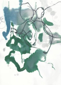 Verde-azulado orgânico fluido de Annick