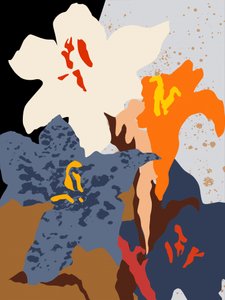 Flores abstratas vibrantes de Annick