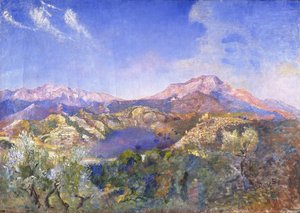 Paisagem italiana (óleo sobre tela) de Annie Louisa Swynnerton