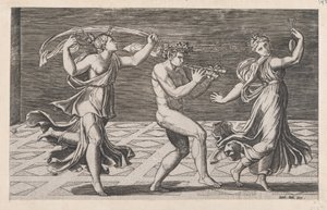 Speculum Romanae Magnificentiae: Dança de Faunos e Bacantes, início do século XVI..., início do século XVI de Anon