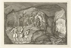 Chegada de Daniel Raap no Inferno, 1754 de Anonymous