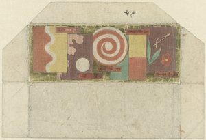 Decoração abstrata com textos com associação erótica Série de oito partes de impressões shunga (iro yôkan; zenbu hitosao) (título da série) de Anonymous