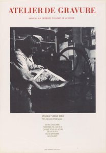 Cartaz da gráfica Atelier 63 em Paris Atelier de Gravura ((...)) Atelier 63 Joelle Serve (título no objeto) de Anonymous