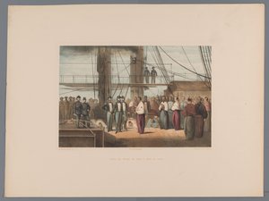 Bezoek van de prins van Fisen aan boord van het raderstoomschip Zr.Ms Gedeh
Visita do príncipe de Fisen a bordo do Gedeh (título sobre o objecto)
Lembranças do Japão com texto do conde de Lijnden (título da série sobre o objecto) de Anonymous
