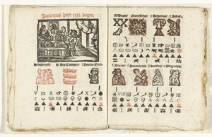 Páginas contendo a previsão para o mês de Janeiro de 1712 de Anonymous