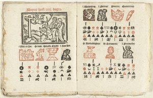 Páginas com a previsão para o mês de maio de 1712 de Anonymous