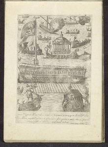 Bucintoro en outro schepen te Venetië Scènes uit het Venetiaanse leven (título da série) Habiti d
