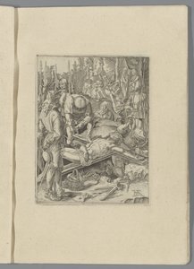 Cristo pregado na cruz A Pequena Paixão (título da série) Passio Christi Ab Alberto Durer Nurenburgensi Effigiata (título da série) de Anonymous