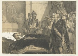 O último tributo pago aos cadáveres de Egmond e Horne, 1568 A última homenagem aos cadáveres dos Condes de Egmond e Hoorne (título do objeto) de Anonymous