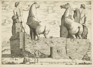 Dioscuren, van achteren gezien Espelho da Magnificência Romana (título da série) de Anonymous