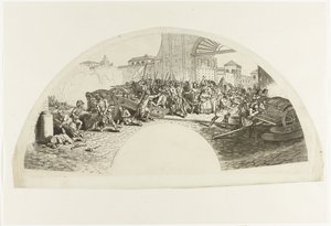 Morte dos patriotas espanhóis Luis Daoiz e Pedro Velarde y Santillán enquanto defendiam Madrid contra as tropas francesas no Parque de Artilleria em 2 de maio de 1808 Dia Dos de Mayo de 1808. E Madrid de Anonymous