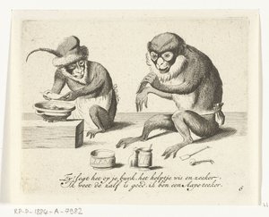 Um macaco faz uma ligação
Várias empresas de vida humana apresentadas por macacos (título da série)
O que é 