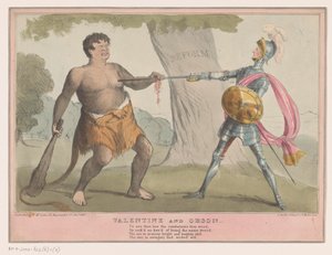 Caricatura política inglesa, 1835 Valentine e Orson (título no objeto) de Anonymous