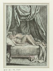 Série Erótica com Casais na Cama
Casal copulador em cama de quatro colunas
Cenas eróticas (título da série) de Anonymous