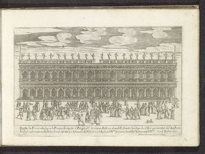 Fachada da Biblioteca Marciana te Venetië Scènes uit het Venetiaanse leven (título da série) Habiti d