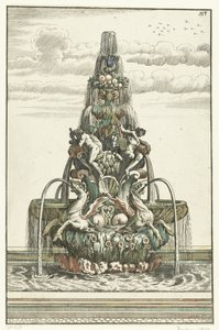 Fonte em forma de pirâmide
Architectura Curiosa Nova (título da série) de Anonymous
