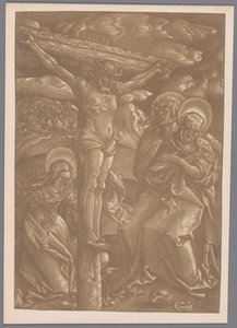 Fotoreprodução do Cristo Cristo do chiaroscuro cortado na cruz por Hans Baldung Grien de Anonymous