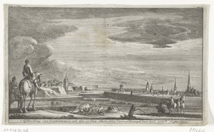 Vista de Cambrai, 1677 Representação de Cameryk, como é, no ano de 1677. por Lodewyk, o XIV. foi tirada (título no objeto) de Anonymous
