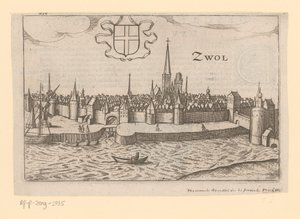 Vista de Zwolle de toda a Água de Zwarte
Zwol (título sobre o objecto) de Anonymous
