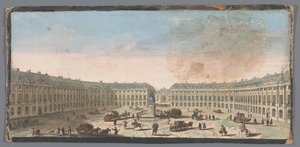 Vista da Place Vendôme em Paris Vue de la Place de Louis le Grand (título no objeto) de Anonymous