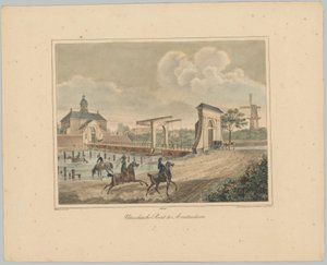 Vista do portão de Utrecht em Amsterdã Utrechtse Poort em Amsterdã (título no objeto) Faces dos seis portões principais da cidade de Amsterdã. 1º Cahier (título da série) de Anonymous