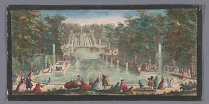 Vista das cascatas do jardim do Château de Saint-Cloud
Veue de la cascade de St. Cloud (título sobre o objecto) de Anonymous
