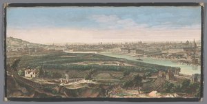 Vista da cidade de Paris vista da aldeia de Chaillot
Vuë générale de la ville de Paris, prise de la hauteur du village de Chaillot (título sobre o objecto) de Anonymous