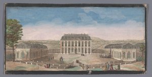 Gezicht op de voorzijde van het Chateau de Belle-Vue te Meudon
Vista do Chateau de Belle-Vue a partir do pátio (título sobre o objecto) de Anonymous