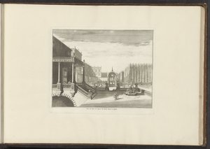 Vista do Palácio Real e dos Jardins Reais em Nápoles Veue du Bois de Cypres du Jardin Royal à Naples (título no objeto) Palácios e Monumentos em Veneza, Livorno, Nápoles e Roma (título da série) de Anonymous