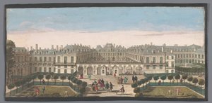 Vista do Palais Royal em Paris Vûë du Palais Royal (título no objeto) de Anonymous