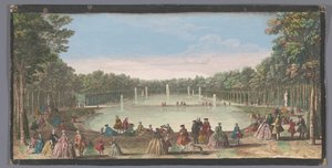 Vista da Île Royale no Jardim de Versailles
L