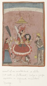 Deusa Durga e Hanuman de Anonymous
