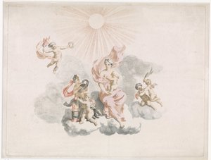 Hércules é amamentado por Juno de Anonymous
