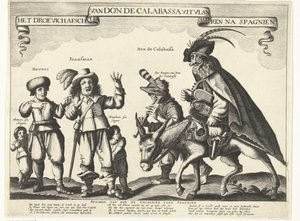 O triste adeus de Don de Calabassa à Flandres e regresso a Espanha, 1646
O triste adeus de Don de Calabassa de Vlanderen na Spagnien (título sobre o objecto) de Anonymous